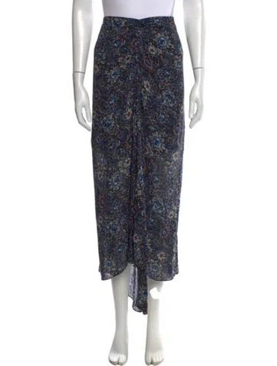 Pre-owned Veronica Beard Printed Midi Length Skirt In Blue