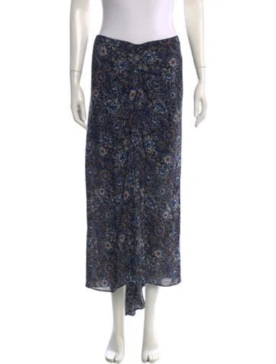 Pre-owned Veronica Beard Printed Midi Length Skirt In Blue