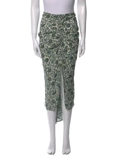 Pre-owned Veronica Beard Printed Midi Length Skirt In Green