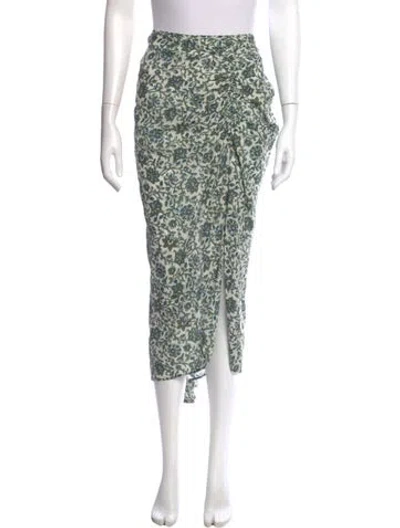 Pre-owned Veronica Beard Printed Midi Length Skirt In Green