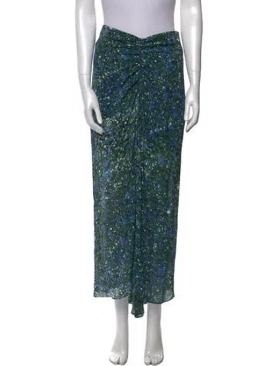 Pre-owned Veronica Beard Printed Midi Length Skirt In Green