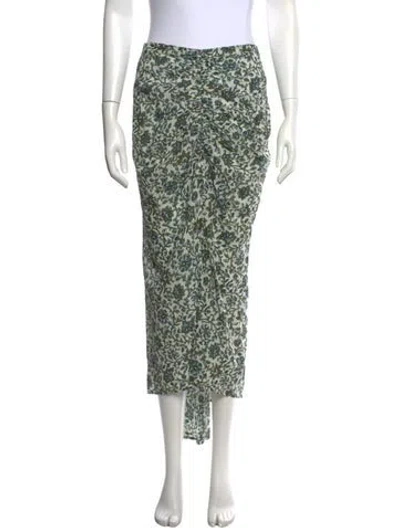 Pre-owned Veronica Beard Printed Midi Length Skirt In Green