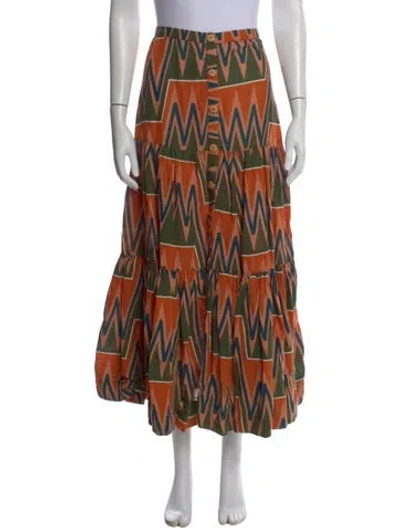 Pre-owned Veronica Beard Printed Midi Length Skirt In Multi