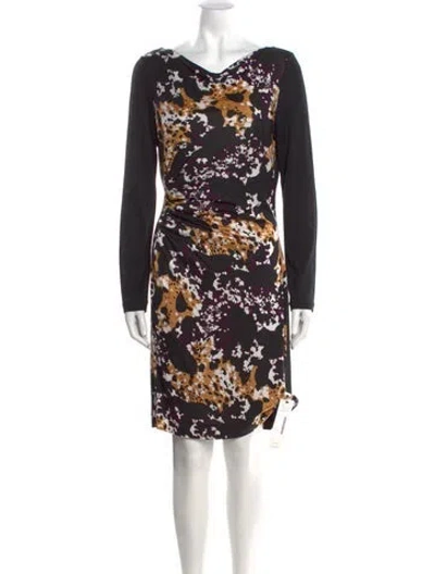 Pre-owned Veronica Beard Printed Mini Dress In Black