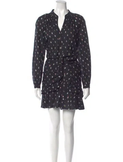 Pre-owned Veronica Beard Printed Mini Dress In Blue
