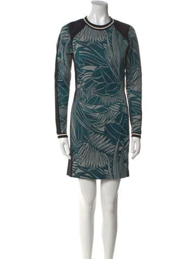 Pre-owned Veronica Beard Printed Mini Dress In Blue