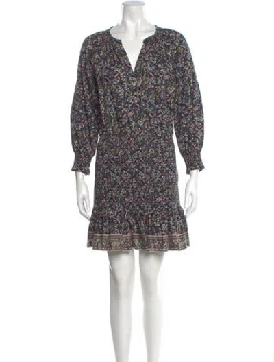 Pre-owned Veronica Beard Printed Mini Dress In Blue
