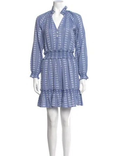 Pre-owned Veronica Beard Printed Mini Dress In Blue