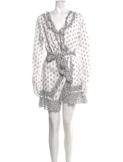 Pre-owned Veronica Beard Printed Mini Dress In Blue