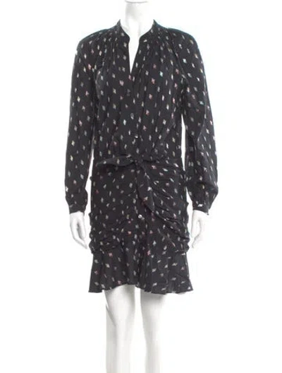 Pre-owned Veronica Beard Printed Mini Dress In Gray