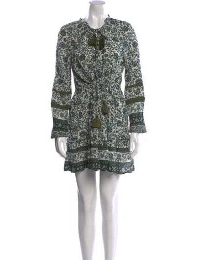 Pre-owned Veronica Beard Printed Mini Dress In Green