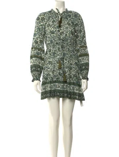 Pre-owned Veronica Beard Printed Mini Dress In Green