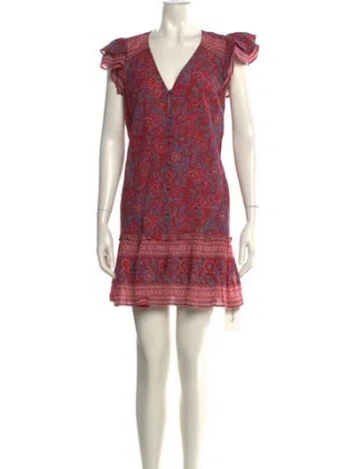 Pre-owned Veronica Beard Printed Mini Dress In Multi