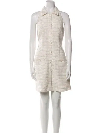 Pre-owned Veronica Beard Printed Mini Dress In Neutral