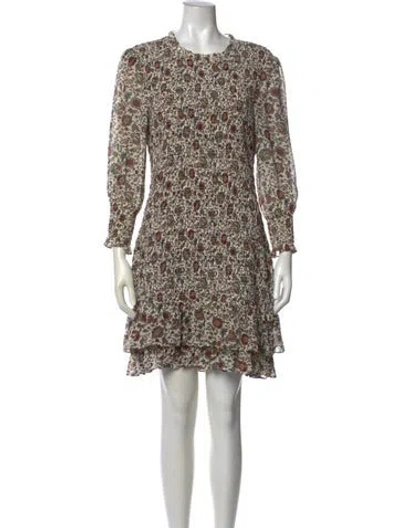 Pre-owned Veronica Beard Printed Mini Dress In Neutral