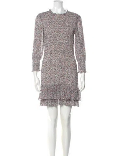 Pre-owned Veronica Beard Printed Mini Dress In Neutral