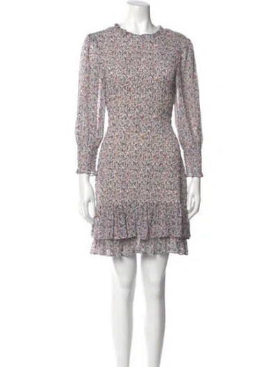 Pre-owned Veronica Beard Printed Mini Dress In Neutral