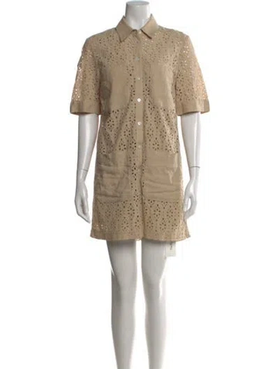 Pre-owned Veronica Beard Printed Mini Dress In Neutral