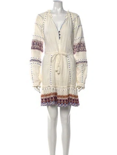 Pre-owned Veronica Beard Printed Mini Dress In Neutrals