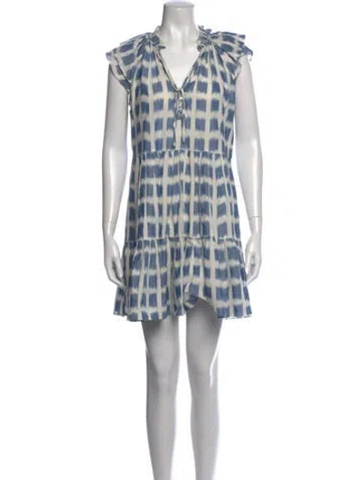 Pre-owned Veronica Beard Printed Mini Dress In Neutrals
