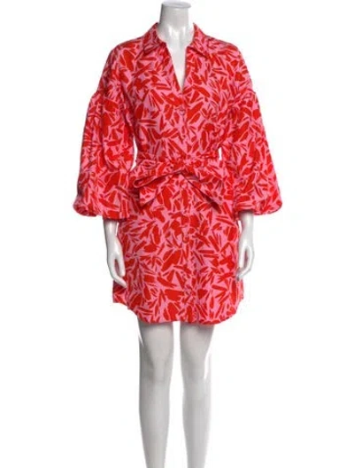 Pre-owned Veronica Beard Printed Mini Dress In Pink