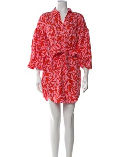 Pre-owned Veronica Beard Printed Mini Dress In Pink