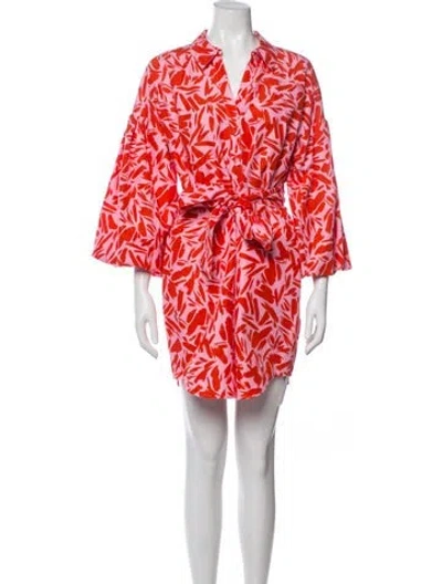 Pre-owned Veronica Beard Printed Mini Dress In Pink