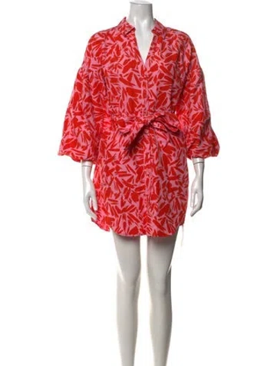 Pre-owned Veronica Beard Printed Mini Dress In Pink