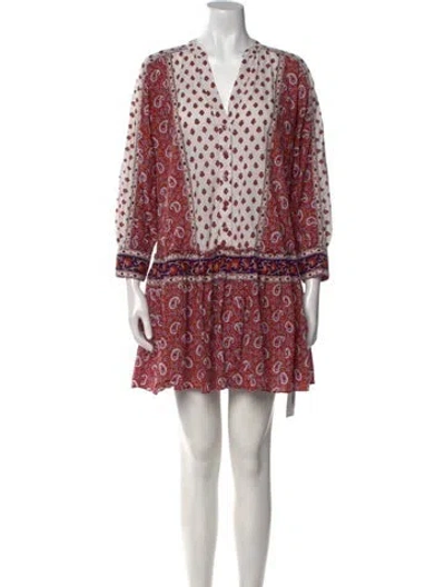 Pre-owned Veronica Beard Printed Mini Dress In Red