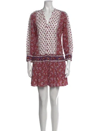 Pre-owned Veronica Beard Printed Mini Dress In Red