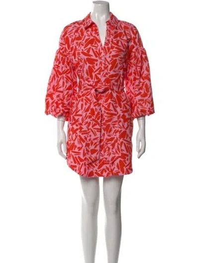 Pre-owned Veronica Beard Printed Mini Dress In Red