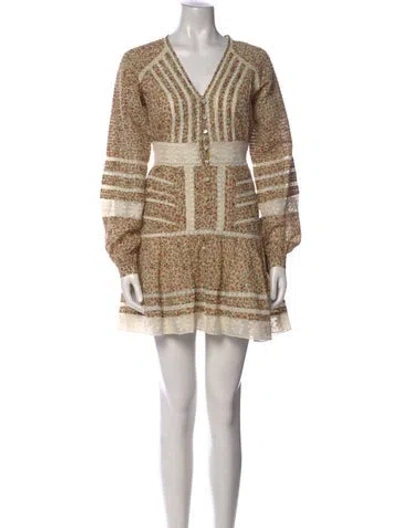 Pre-owned Veronica Beard Printed Mini Dress W/ Tags In Neutral