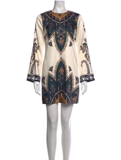 Pre-owned Veronica Beard Printed Mini Dress W/ Tags In Neutrals