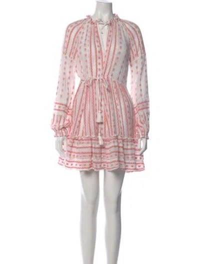 Pre-owned Veronica Beard Printed Mini Dress In White