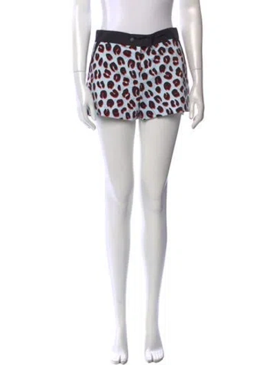 Pre-owned Veronica Beard Printed Mini Shorts In Blue
