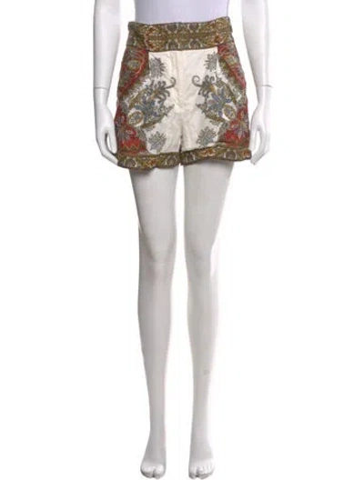 Pre-owned Veronica Beard Printed Mini Shorts In Neutral