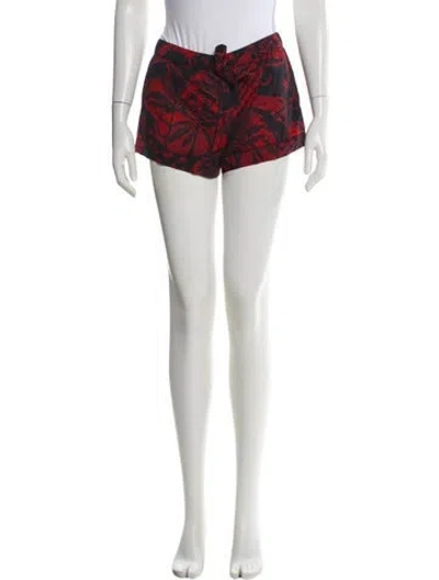 Pre-owned Veronica Beard Printed Mini Shorts In Red