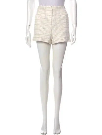 Pre-owned Veronica Beard Printed Mini Shorts W/ Tags In White