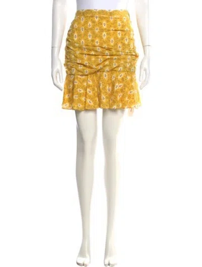 Pre-owned Veronica Beard Printed Mini Skirt In Black