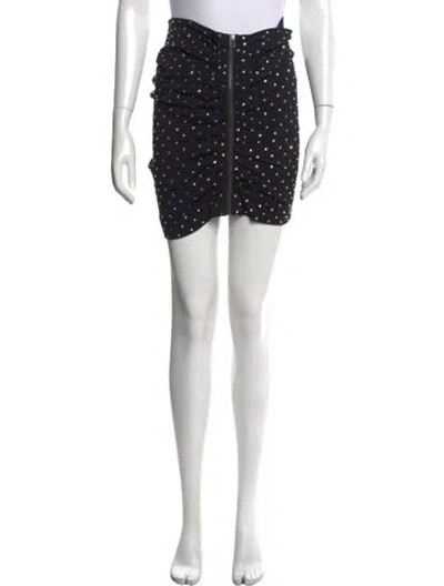 Pre-owned Veronica Beard Printed Mini Skirt In Black