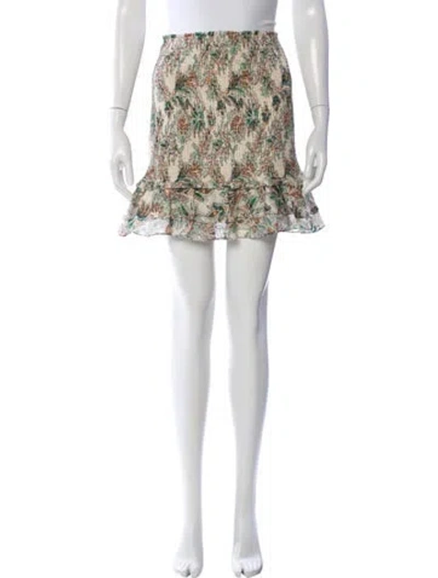 Pre-owned Veronica Beard Printed Mini Skirt In Brown