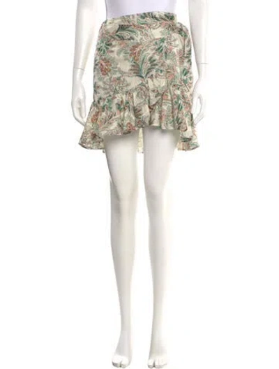Pre-owned Veronica Beard Printed Mini Skirt In Green