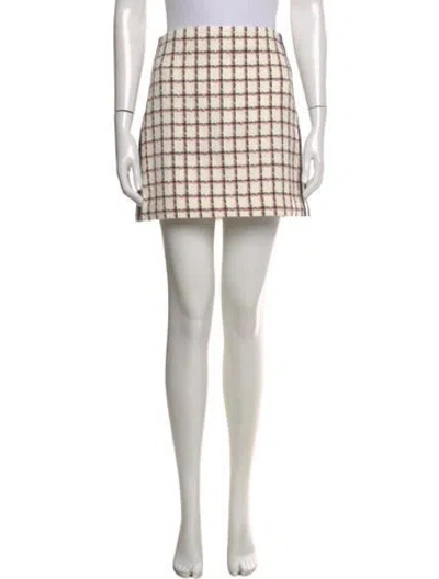 Pre-owned Veronica Beard Printed Mini Skirt In Neutral