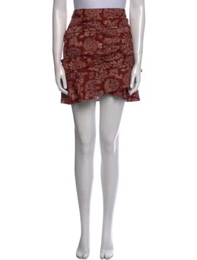 Pre-owned Veronica Beard Printed Mini Skirt In Orange