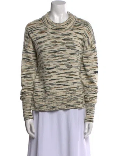 Pre-owned Veronica Beard Printed Mock Neck Sweater In Neutral