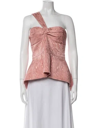 Pre-owned Veronica Beard Printed One-shoulder Top