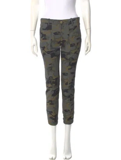 Pre-owned Veronica Beard Printed Skinny Leg Pants In Gray