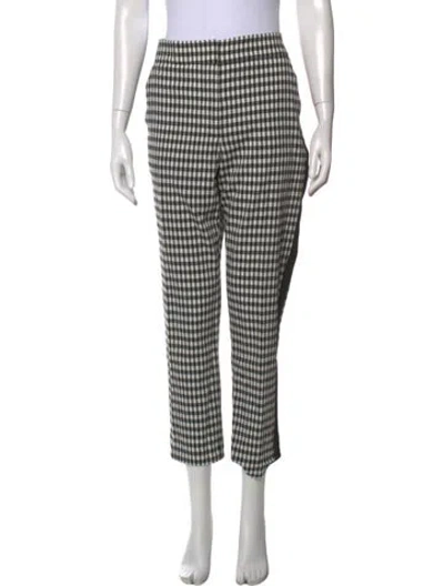 Pre-owned Veronica Beard Printed Straight Leg Pants In Black/white