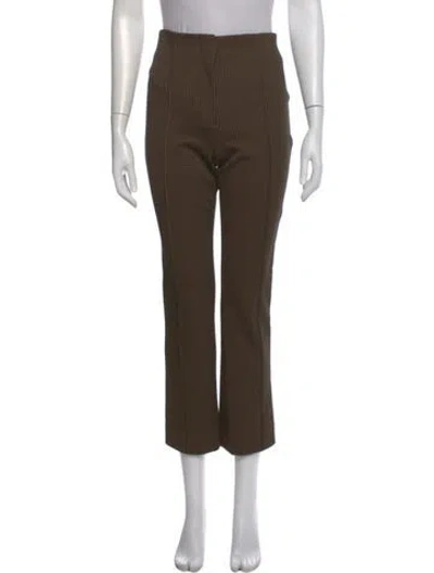 Pre-owned Veronica Beard Printed Straight Leg Pants In Brown