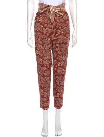 Pre-owned Veronica Beard Printed Straight Leg Pants In Neutral